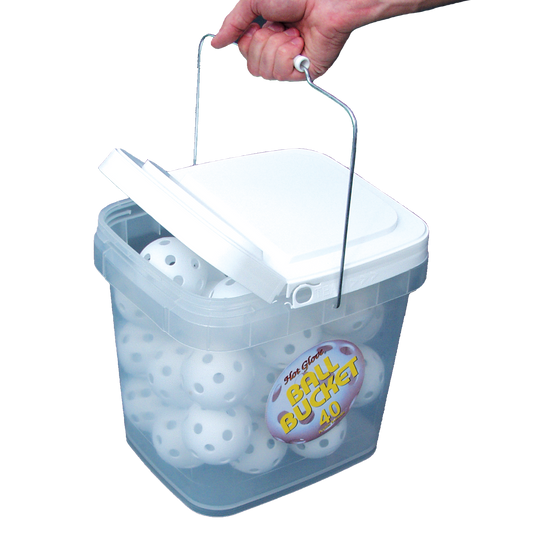BALL BUCKET-40 Practice Baseballs-White