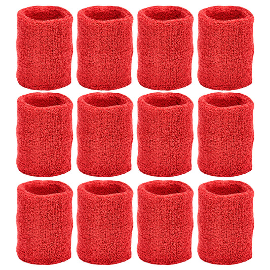 TEAM PACK Wristbands - Red- (6 pair/pack)