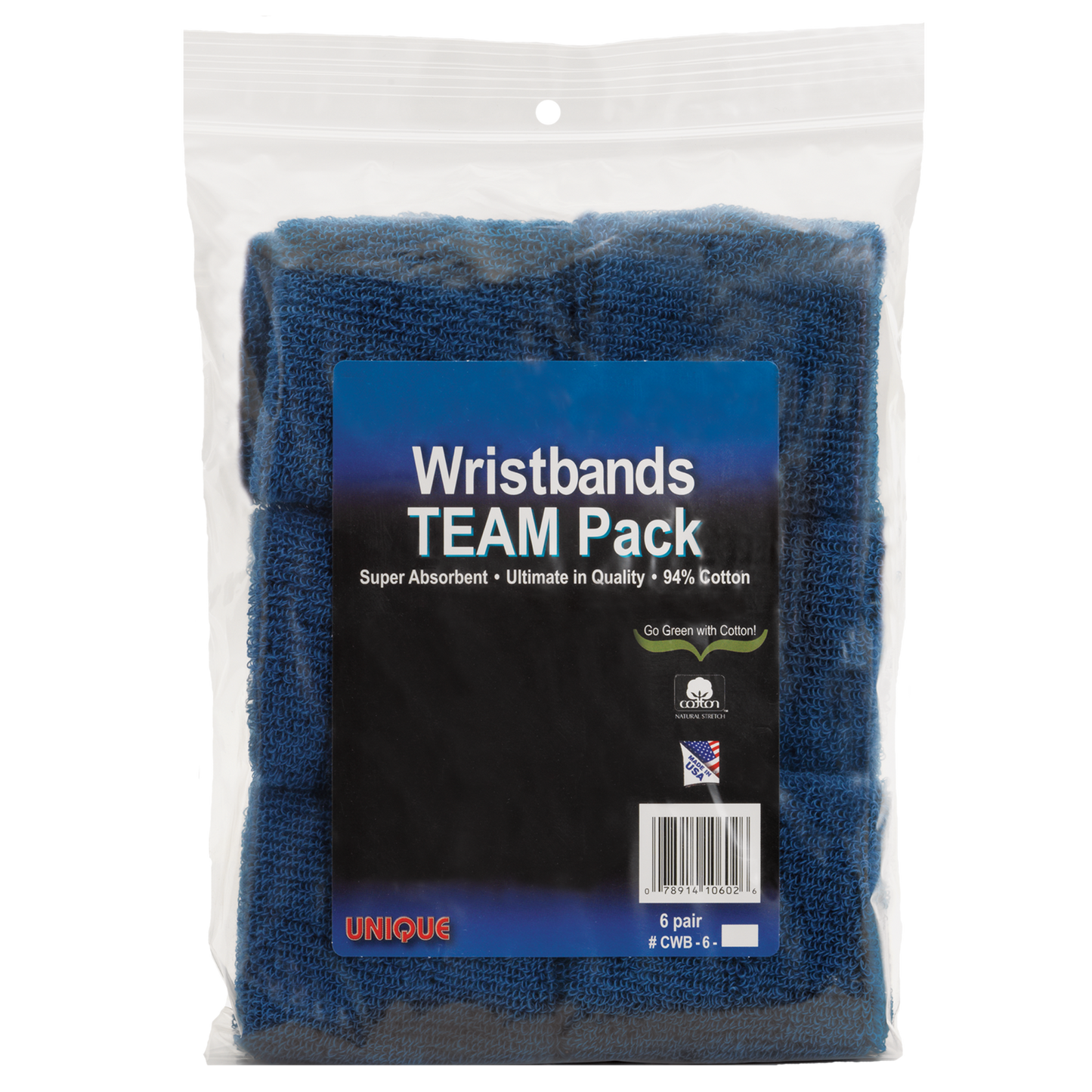TEAM PACK Wristbands - Royal Blue- (12 pair/pack)