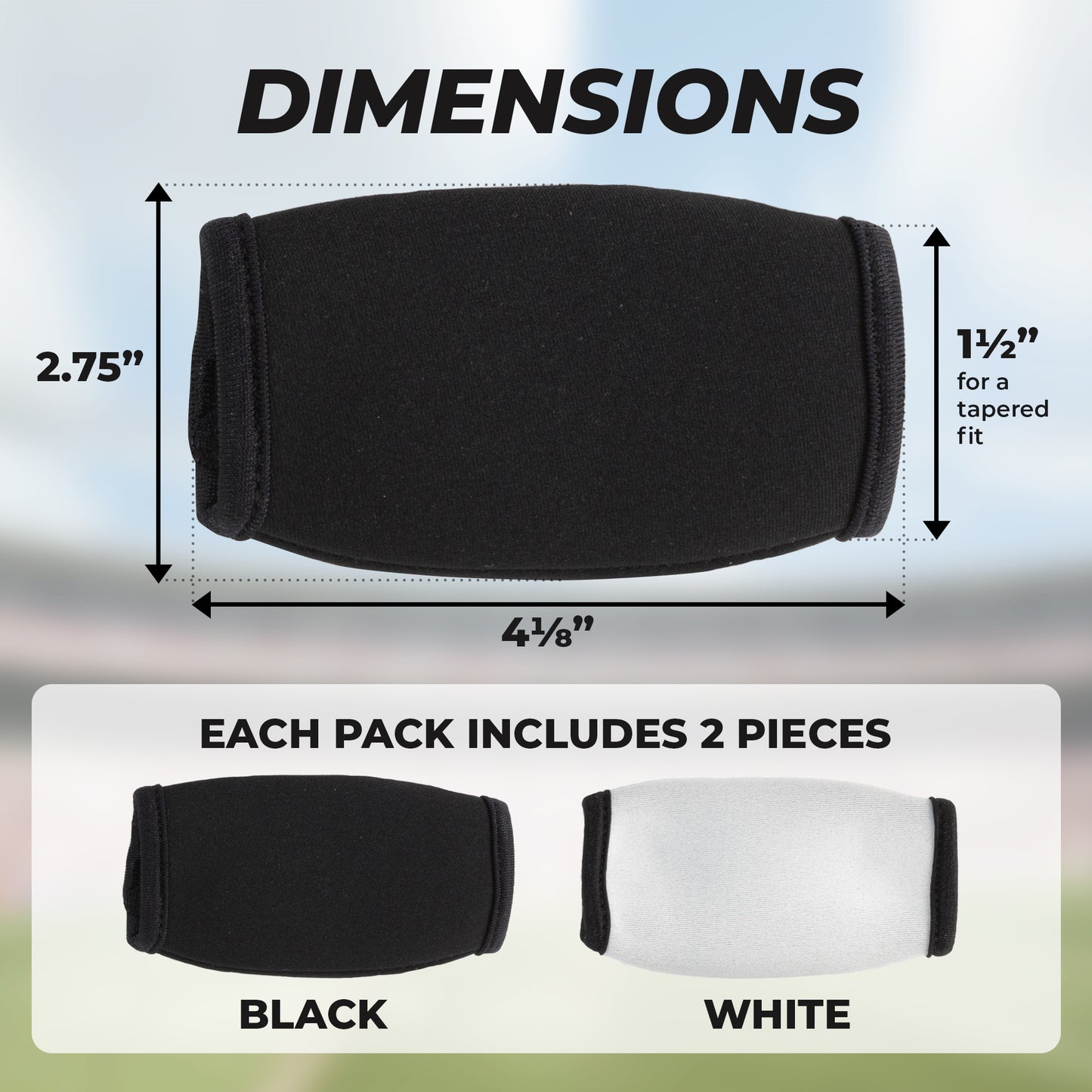Football CHIN PADS, Black/White