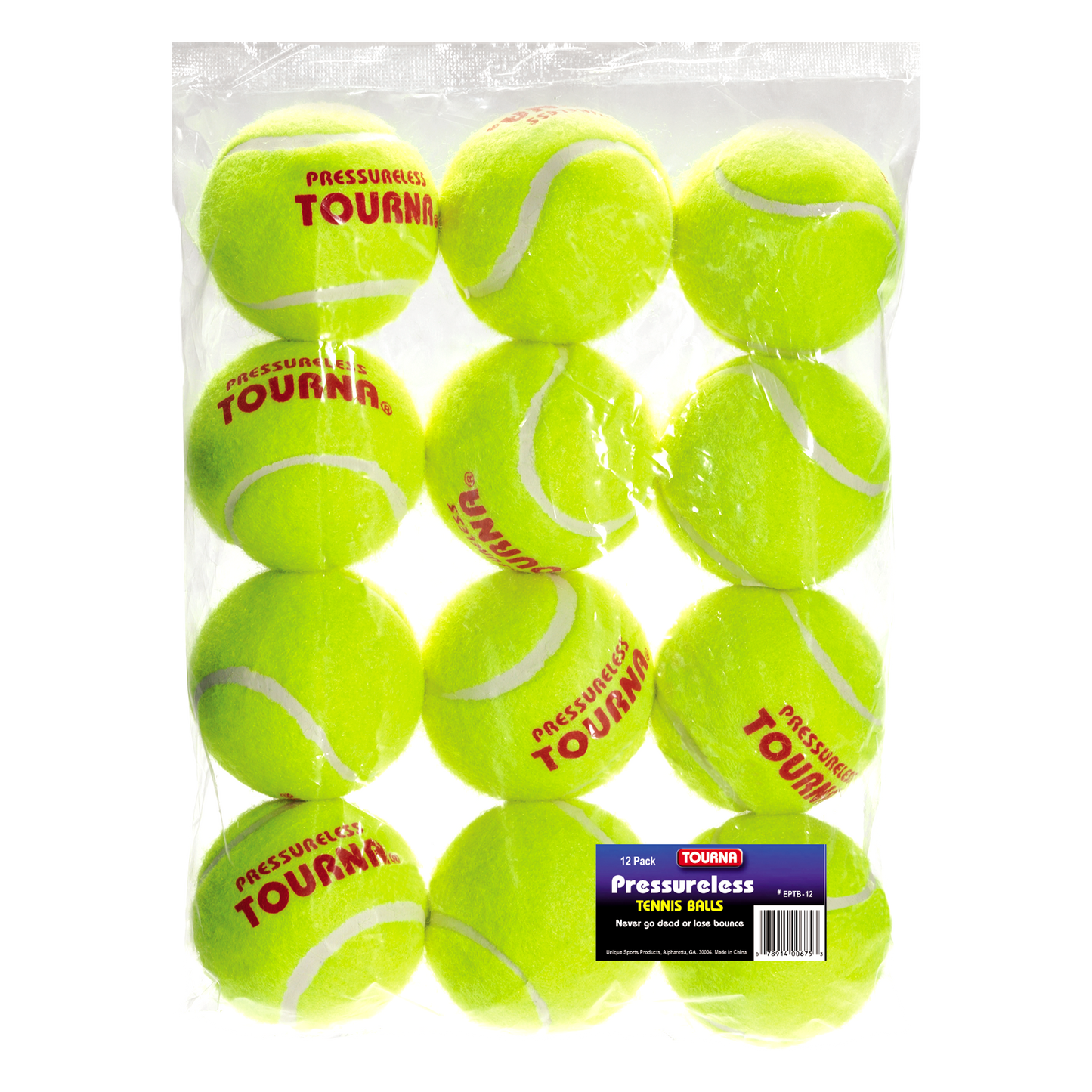 Pressureless Balls - 12 per plastic bag