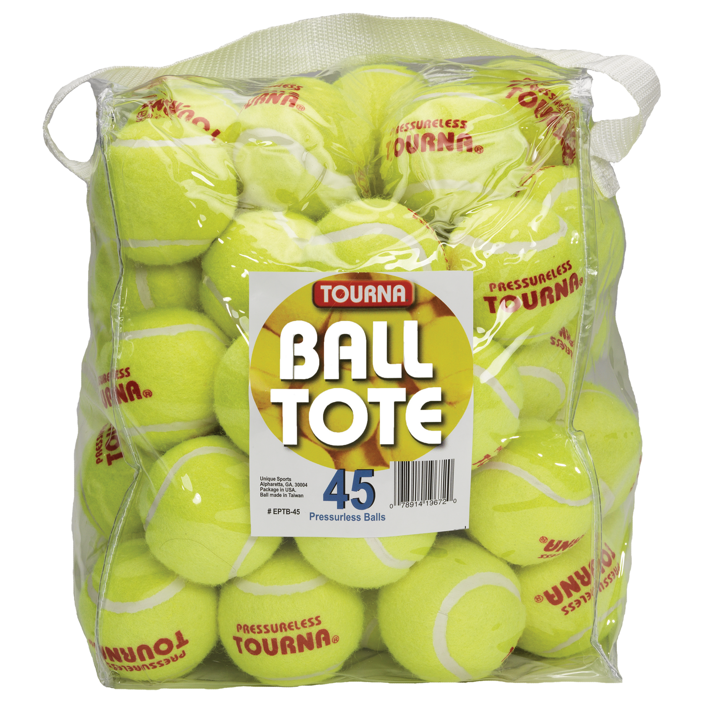 Pressureless Tennis Balls 45 Ball Tote