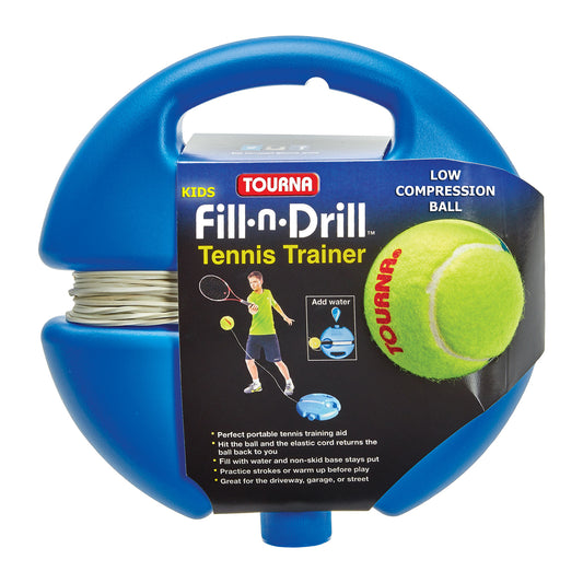 FILL-n-DRILL Tennis Trainer - The Original Water Filled Rebounder