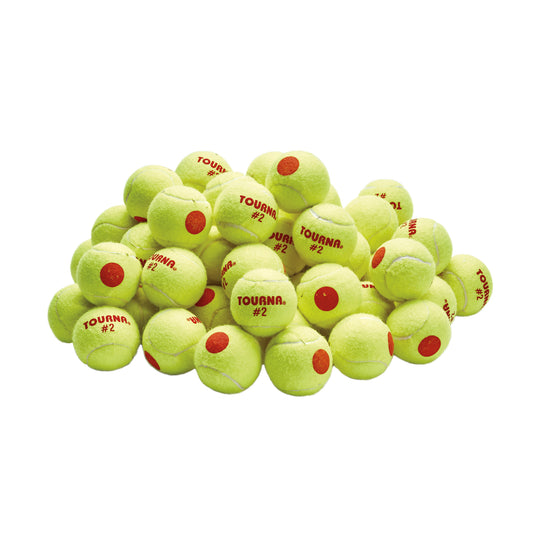 Tourna Orange Dot Low Compression Transition Tennis Balls - 60 Balls
