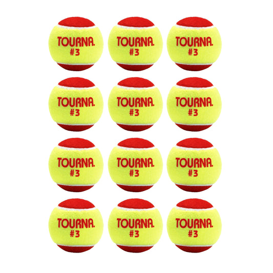 Tourna Low Compression Stage 3 Tennis Ball (12/poly bag)
