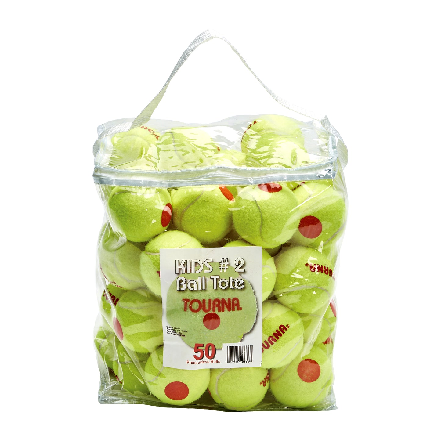 Tourna Orange Dot Low Compression Transition Tennis Balls - 50 Pack Tote