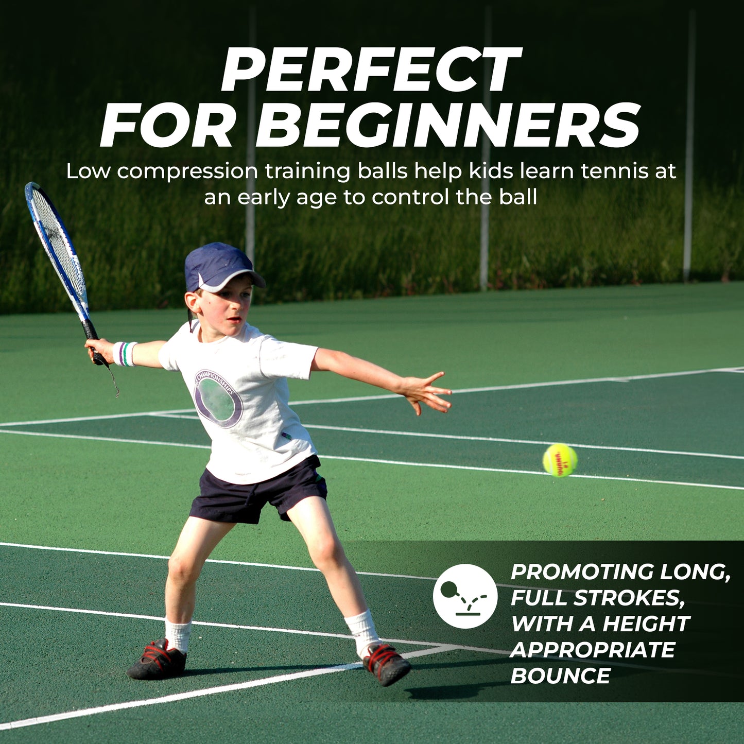 TOURNA 4 Pack Pressurized Green Dot Tennis Balls in a Pressurized Can, USTA Approved