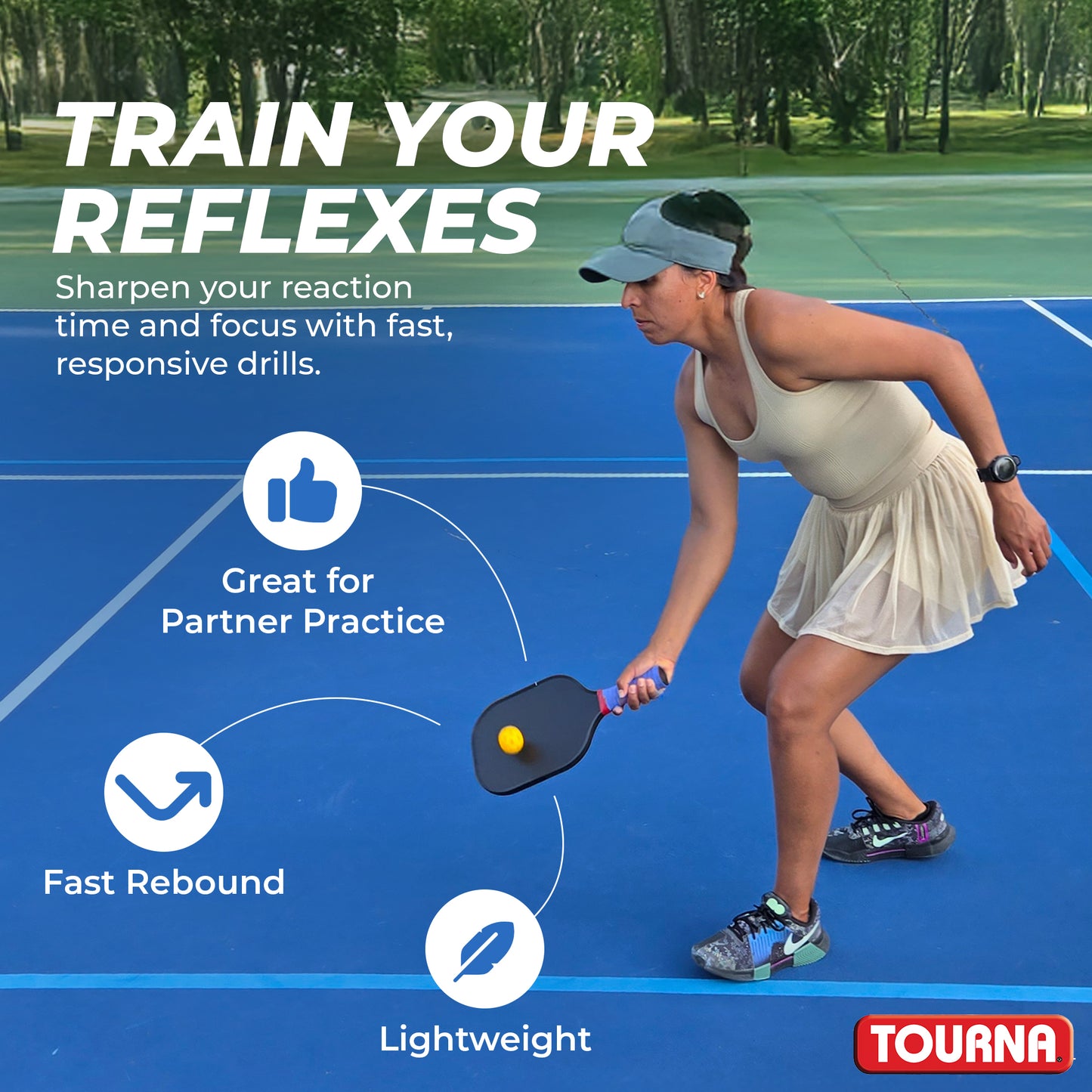 Tourna Mini Practice Pickleballs 6 Pack