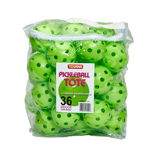 Pickleball Tote - 36 Lime Green Indoor Balls