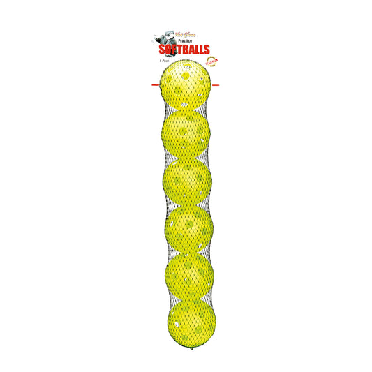 Optic Yellow Softballs- 6 pack mesh