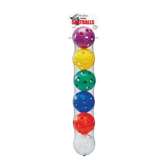 PRACTICE SOFTBALL 6-Pack assorted