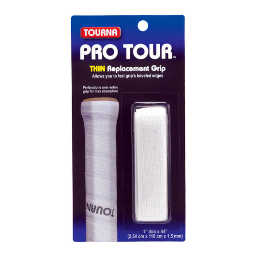 PRO TOUR Thin Replacement Grip, White, 1.5mm thick