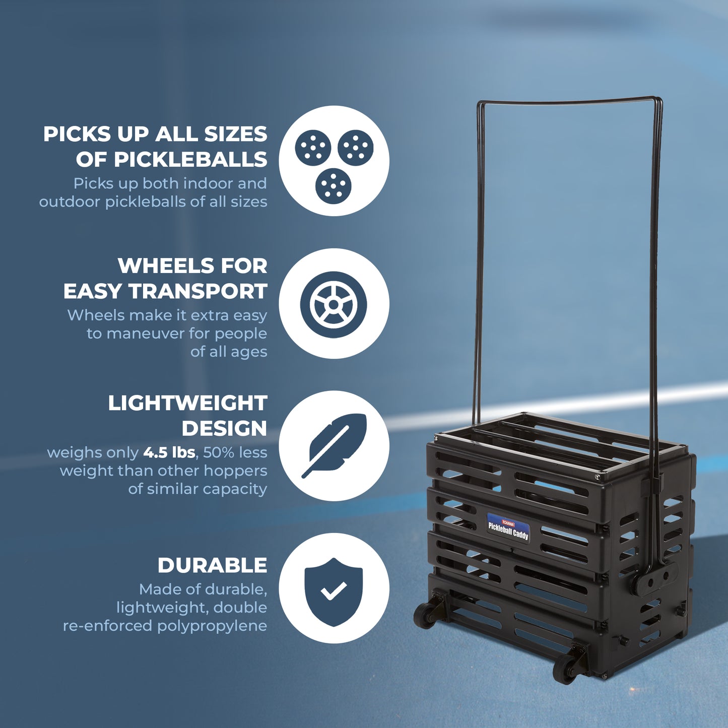 Pickleball Ballport with wheels