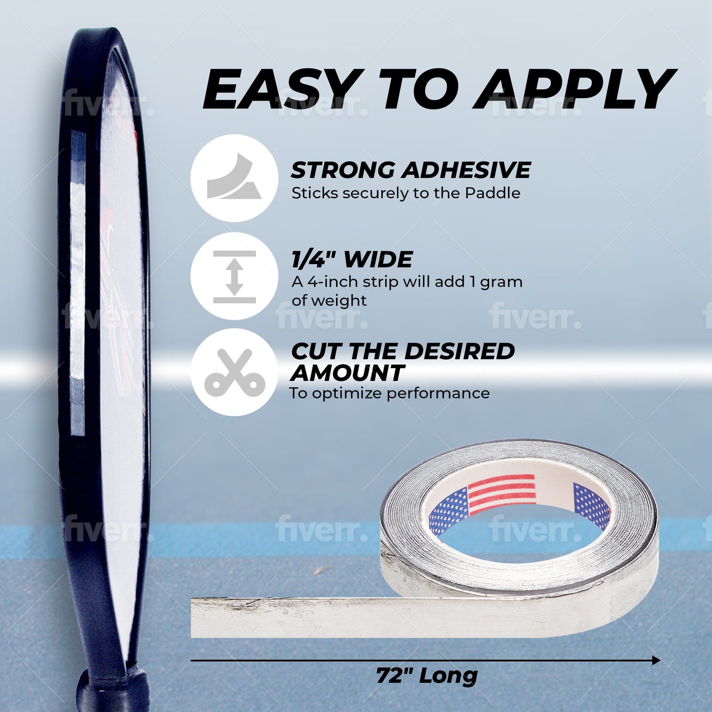Pickleball LEAD TAPE - 1/4"
