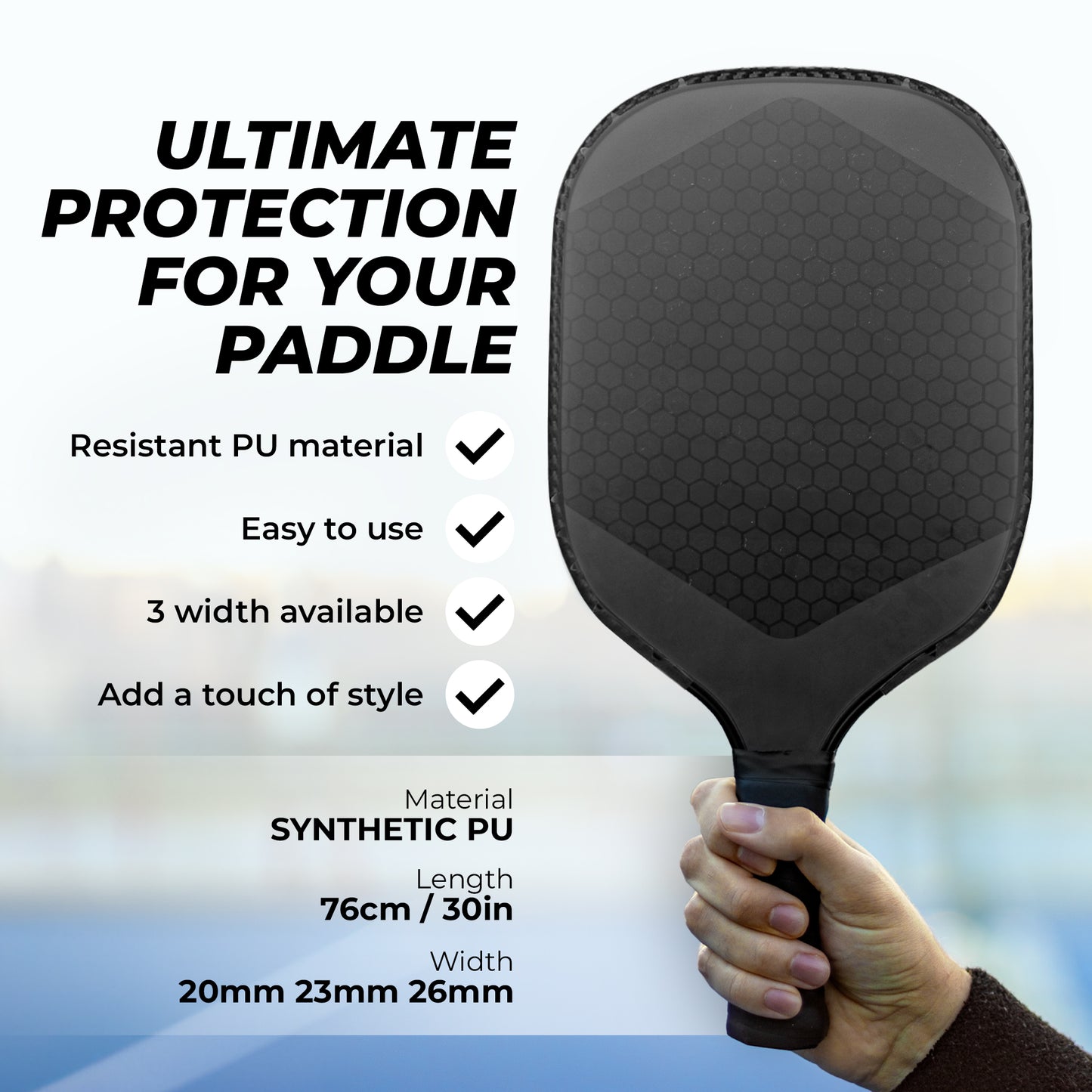 Pickleball Edge Guard Woven - SMALL - 5/8" wide