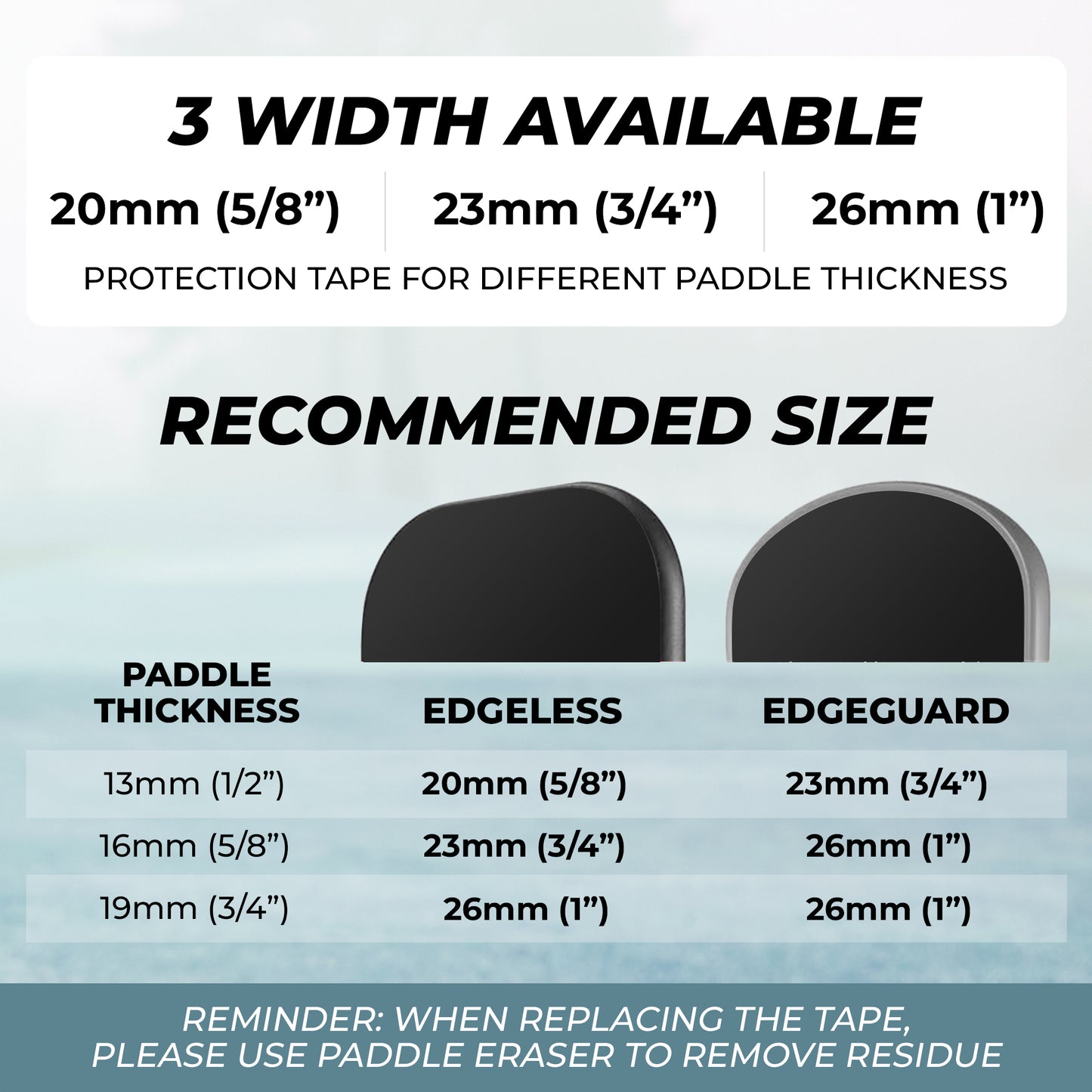 Pickleball Edge Guard Woven - SMALL - 5/8" wide