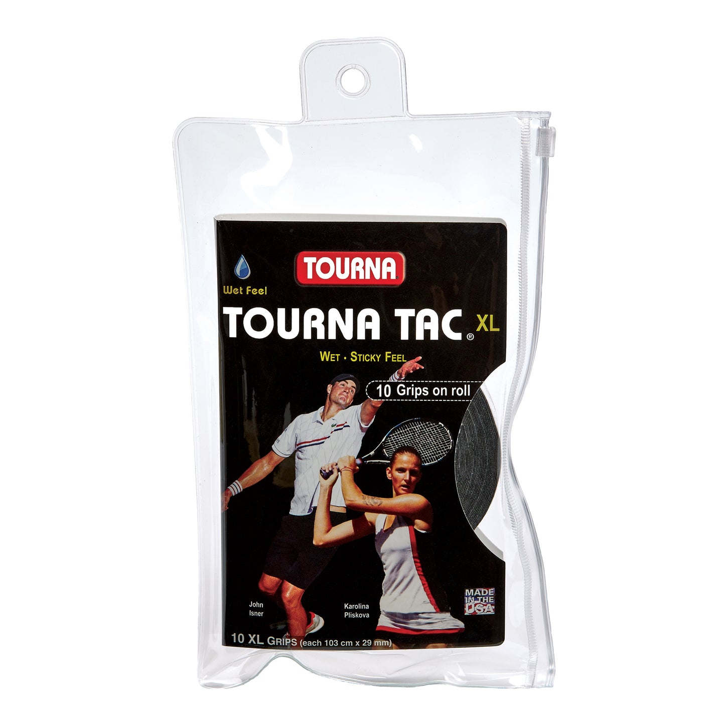 Tourna Tac Tacky Feel Tennis Grip (10XL Grips) Black