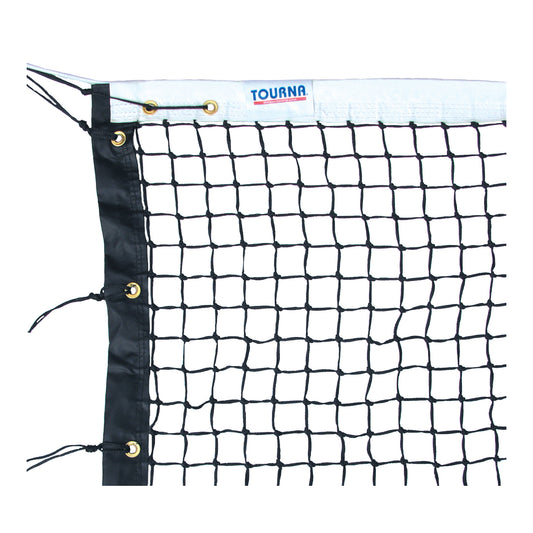 Tourna 3.0mm Single Tennis Net - Vinyl Headband