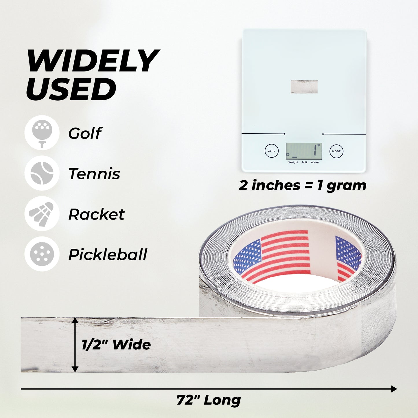Golf LEAD TAPE - 1/2 Wide