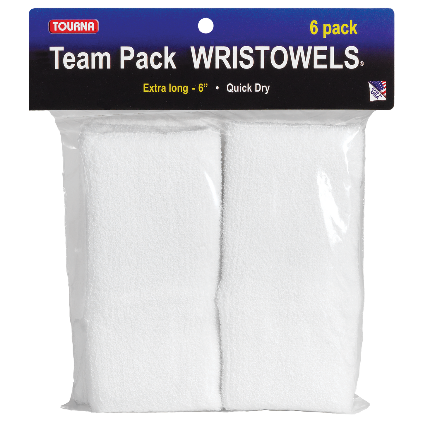 Wrist Towel - 6-Inch Long Wristbands (6 Pack)