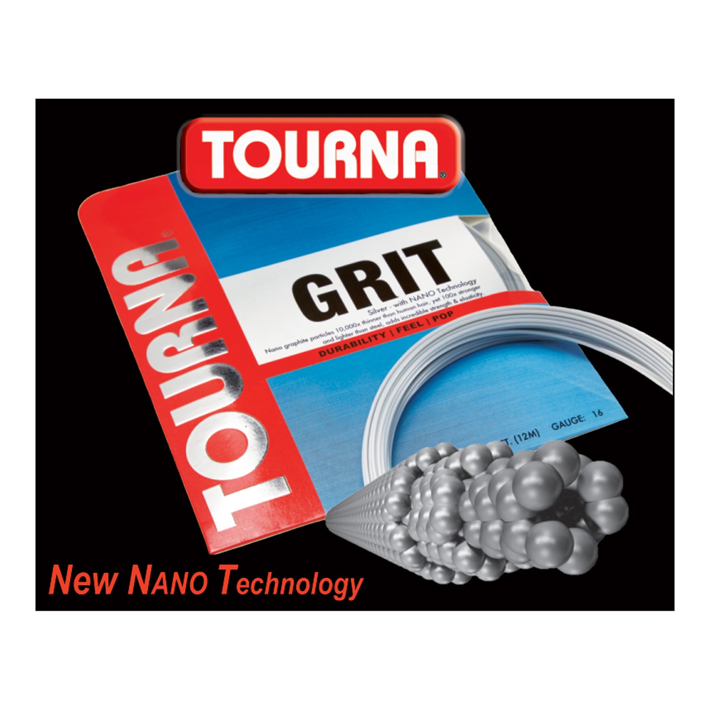 Tourna Grit Silver-17g (1.25mm)