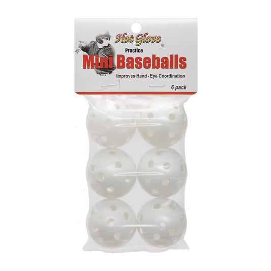 Hard Golf Ball Size Practice Balls- White- 6 pack