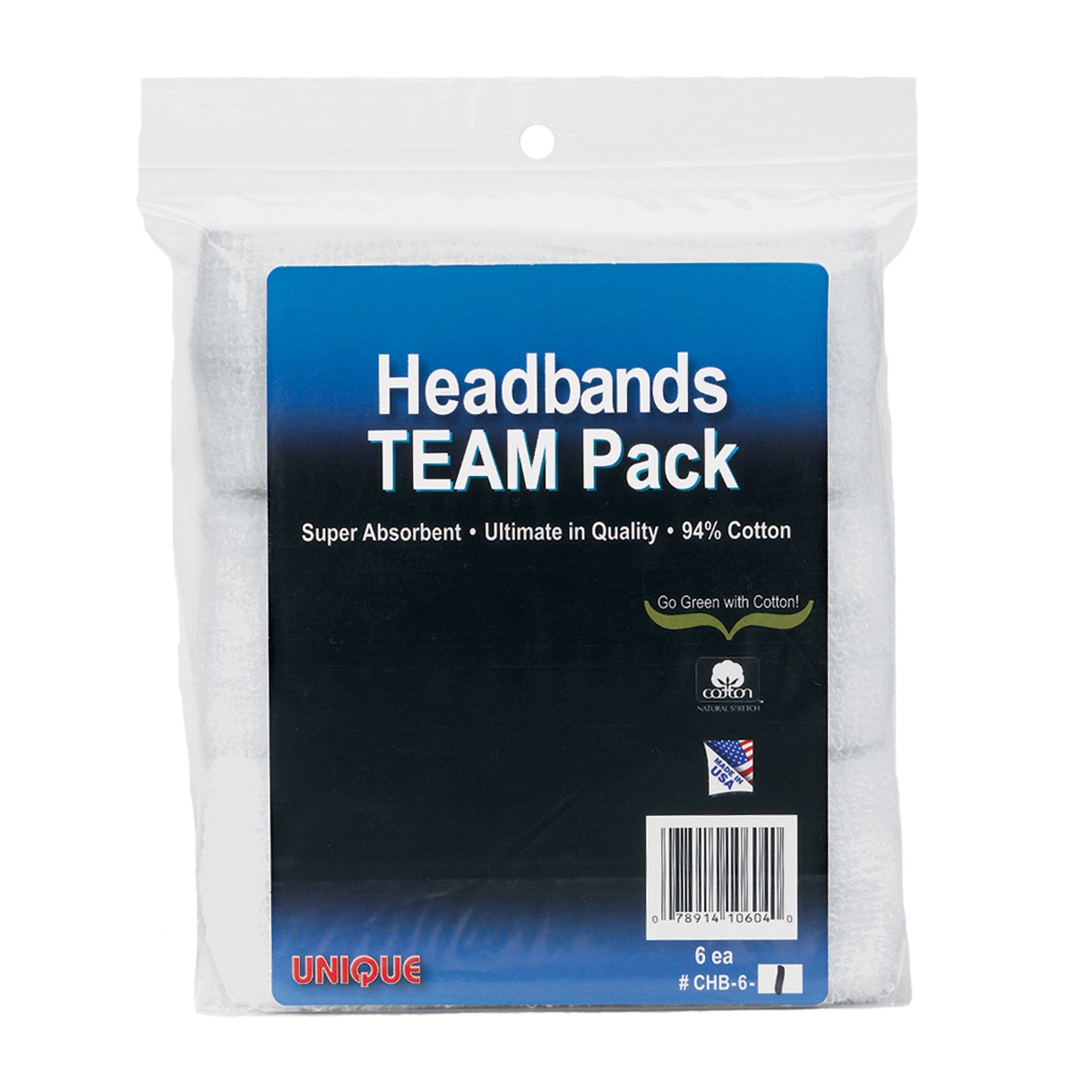 TEAM PACK-Headbands-white (6/pack)
