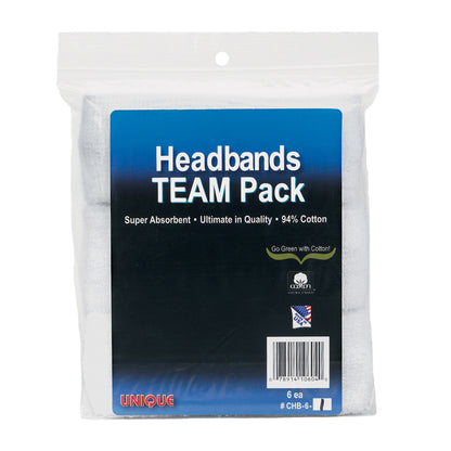 TEAM PACK-Headbands-white (6/pack)