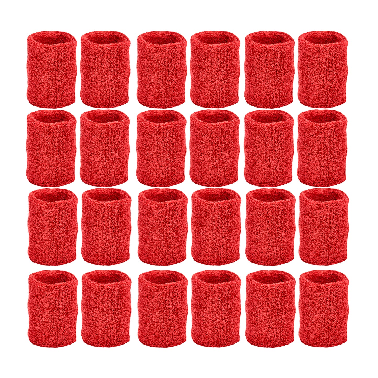 TEAM PACK Wristbands - Red- (12 pair/pack)