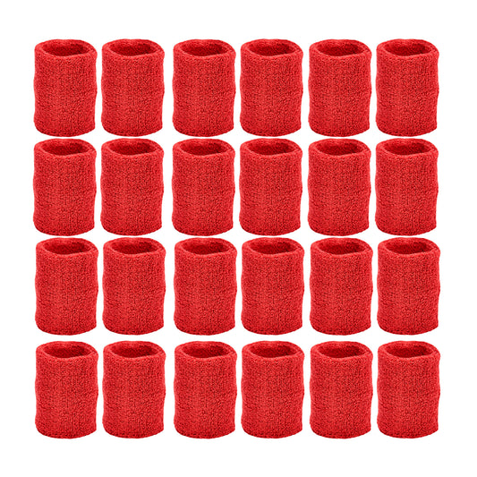 TEAM PACK Wristbands - Red- (12 pair/pack)