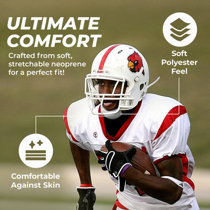 Football CHIN PADS, Black/White