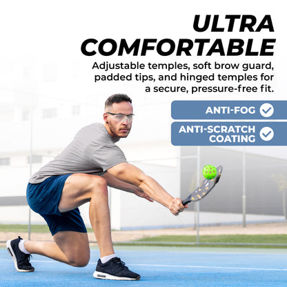 Tourna Specs Eye Guards for Enhanced Visibility and Protection in Tennis, Pickleball, and Golf
