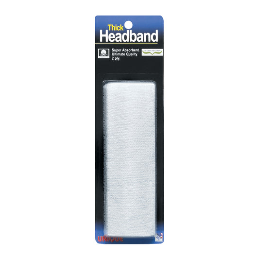 HEADBAND- Thick- (2 ply) white