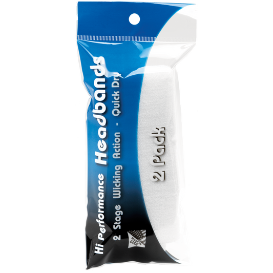 Hi-Performance Headband 2 Pack (White or Black)