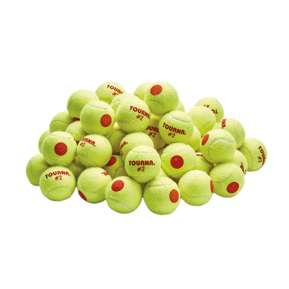 Tourna Orange Dot Low Compression Transition Tennis Balls - 60 Balls