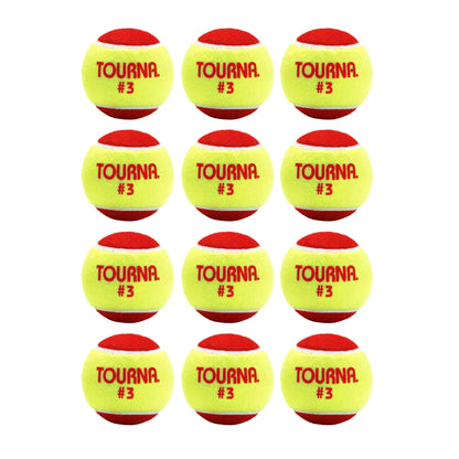 Tourna Low Compression Stage 3 Tennis Ball (12/poly bag)