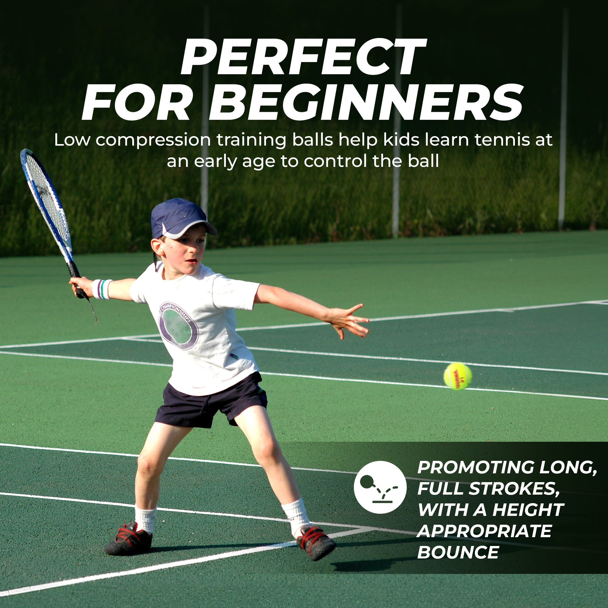 Tourna Green Dot Low Compression Tennis Balls - (12 poly/bag