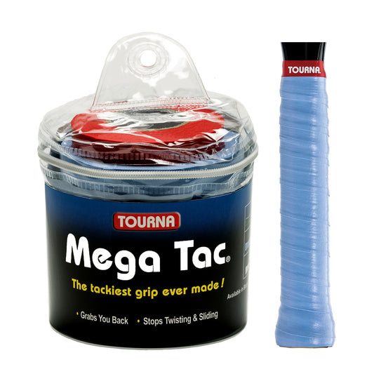 Tourna Mega Tac Extra Tacky Overgrip, 30-Pack, Blue