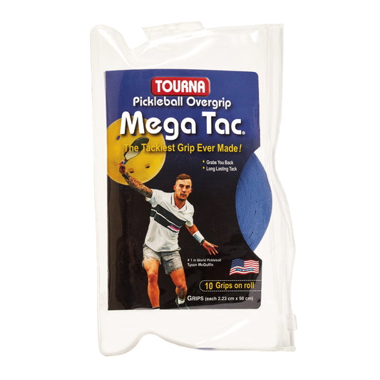 Pickleball Mega Tac Overgrip - 10 pack Blue