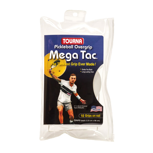 Pickleball Mega Tac Overgrip - 10 pack White