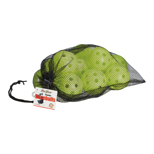 PRACTICE BASEBALLS - Optic Yellow - 12 pack mesh bag