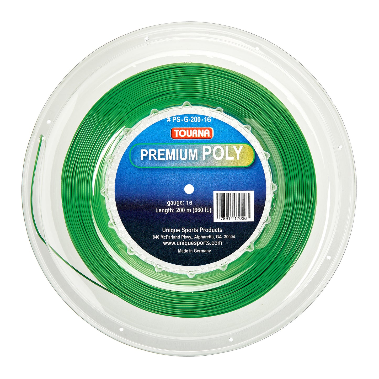 Tourna Premium Poly 17g Reel - Green