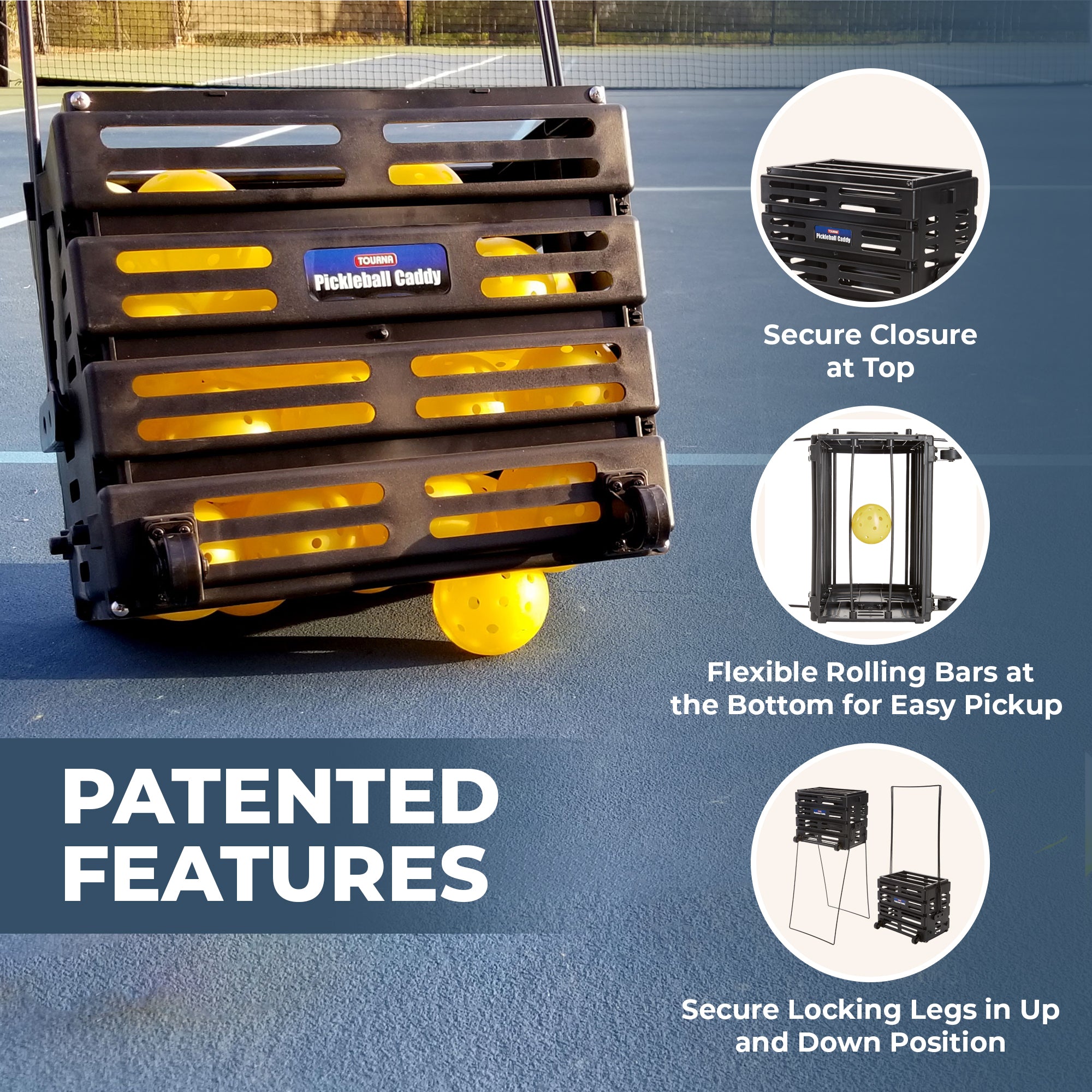 Pickleball Ballport with wheels – Tourna Sports