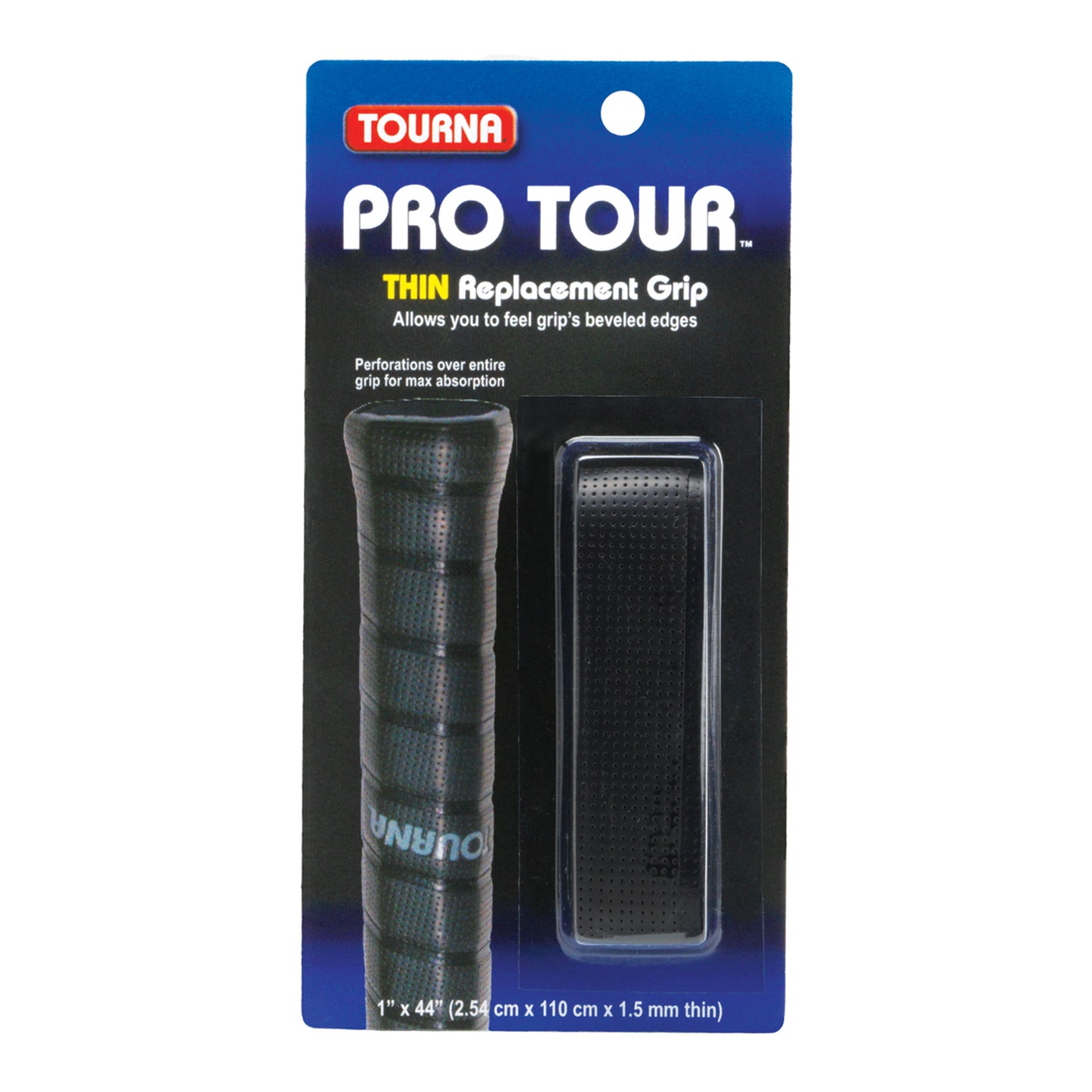 PRO TOUR Thin Replacement Grip, Black, 1.5mm