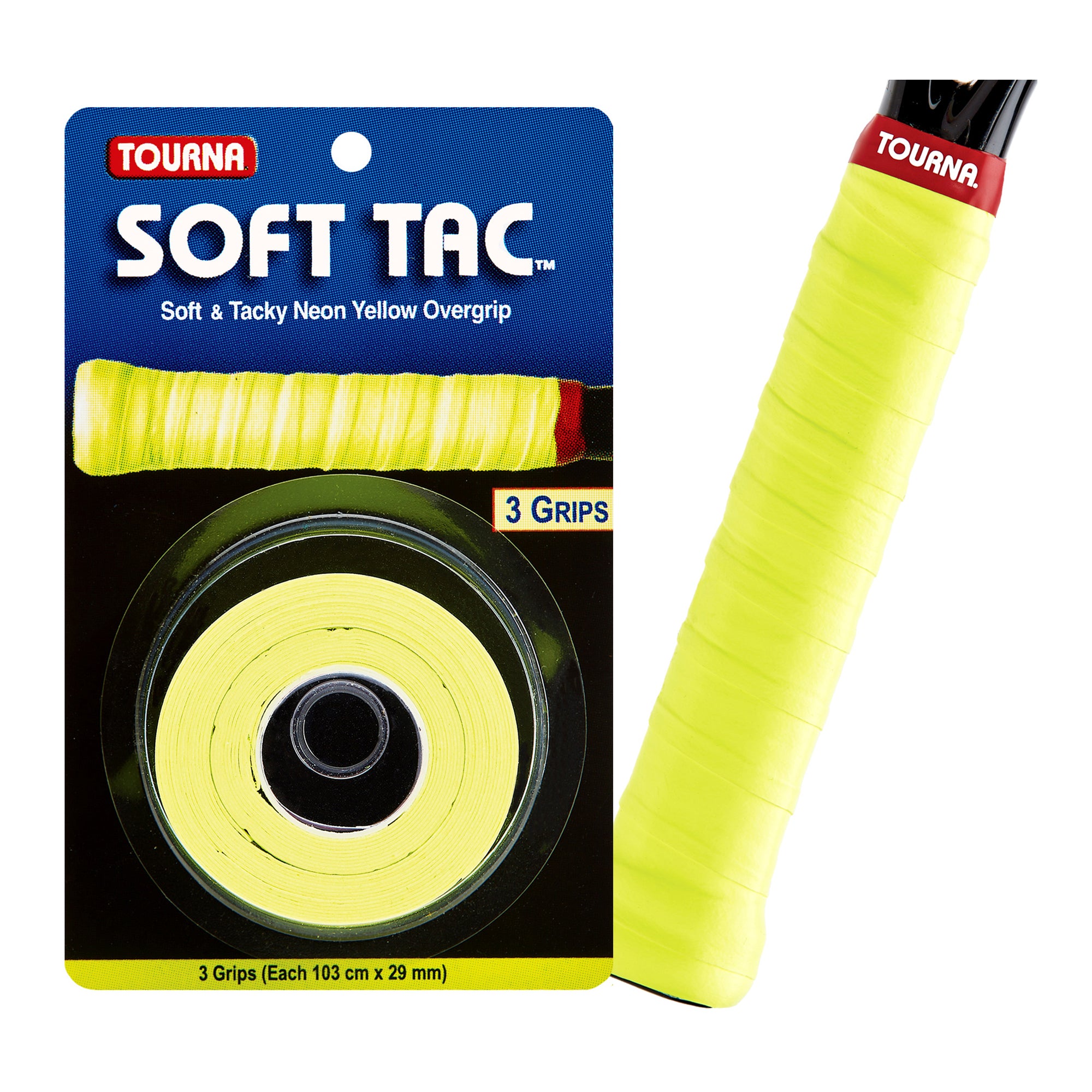 SOFT TAC Overgrip, Neon Yellow – Tourna Sports
