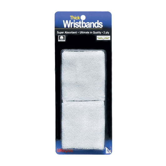 WRISTBANDS- Thick (2 ply) white