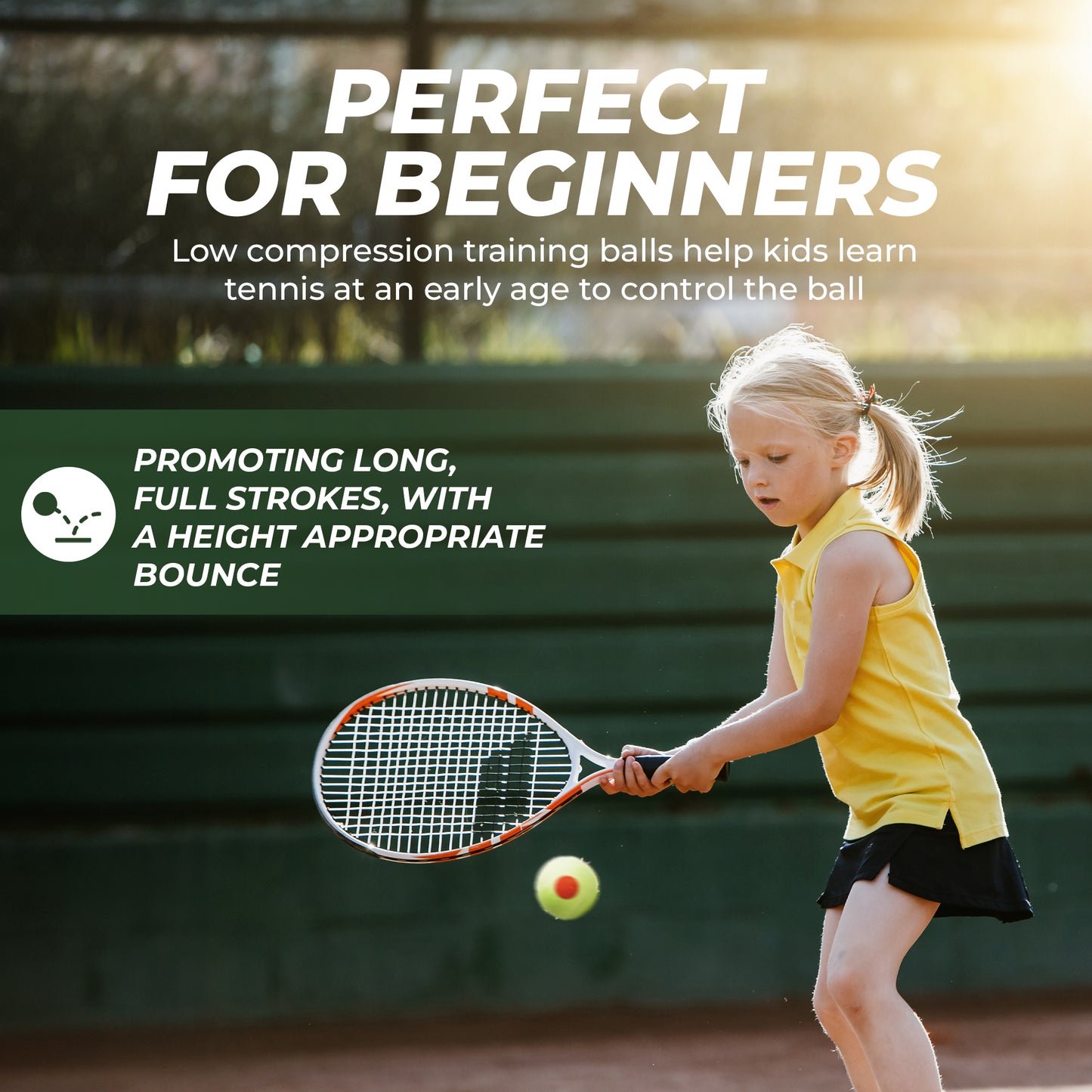 Tourna Orange Dot Low Compression Transition Tennis Balls - 50 Pack Tote