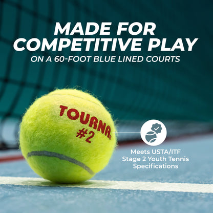 Tourna Orange Dot Low Compression Transition Tennis Balls - 50 Pack Tote